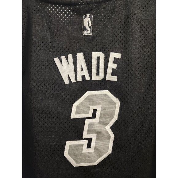 Vintage Y2K Reebok NBA Miami Heat Dwayne Wade #3 Jersey Youth XL 18-20 S - Picture 4 of 10